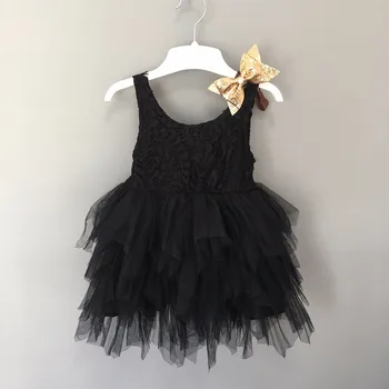 Beautiful black party dress for baby girl 1
