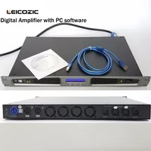 Leicozic профессиональные усилители с dsp цифровой ampifier 1U стоечный усилитель мощности Pro аудио, Touring, концертный, сценический ПК контроль