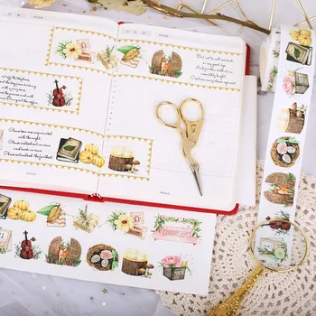 

3cm*5m Beautiful flowers animal Special ink washi tape children diy decoration masking tape kawaii stationery scrapbooking tools