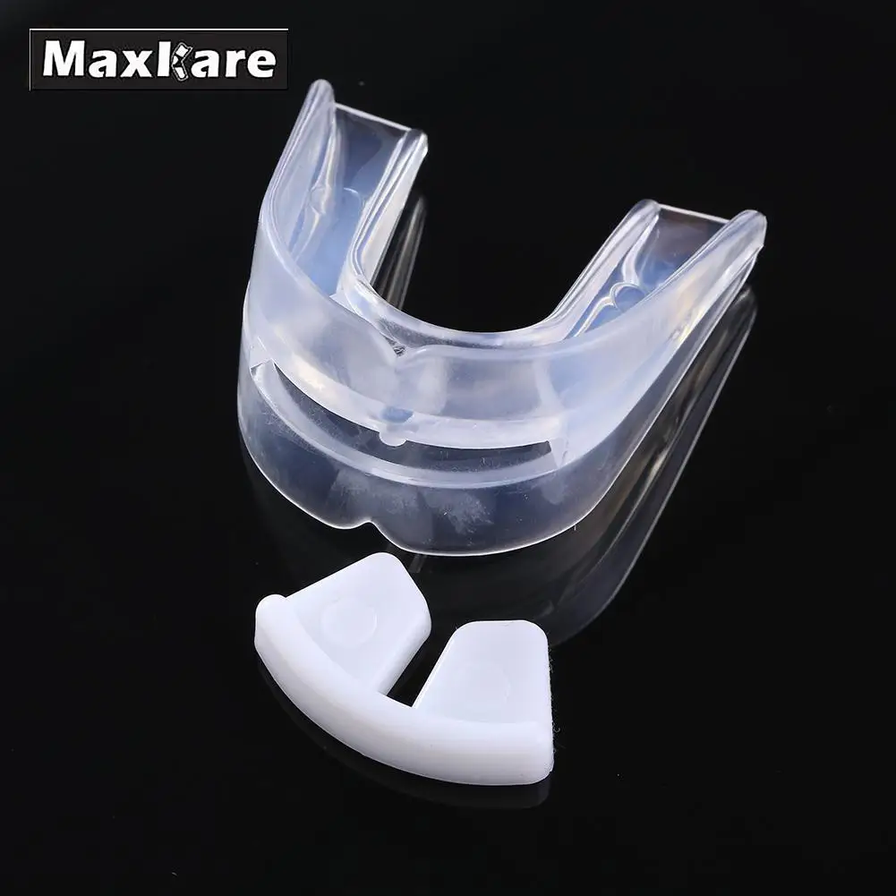 Protector de dientes Protector de boca de goma transparente para adultos Rugby boxeo MMA fútbol baloncesto seguro Protector bucal suave con caja