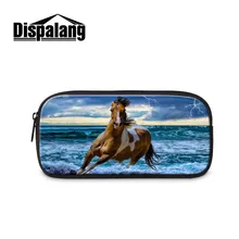 Канцелярские животных Детская Сумки для карандашей лошадь печати Для женщин косметический Чехол для Обувь для девочек пенал школьные канцелярские принадлежности Макияж сумка