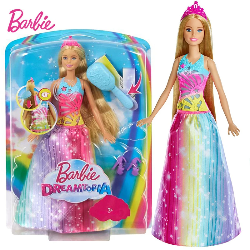 Barbie Doll Glow Fairy Rainbow Barbie Long Hair Princess Children Toys ...