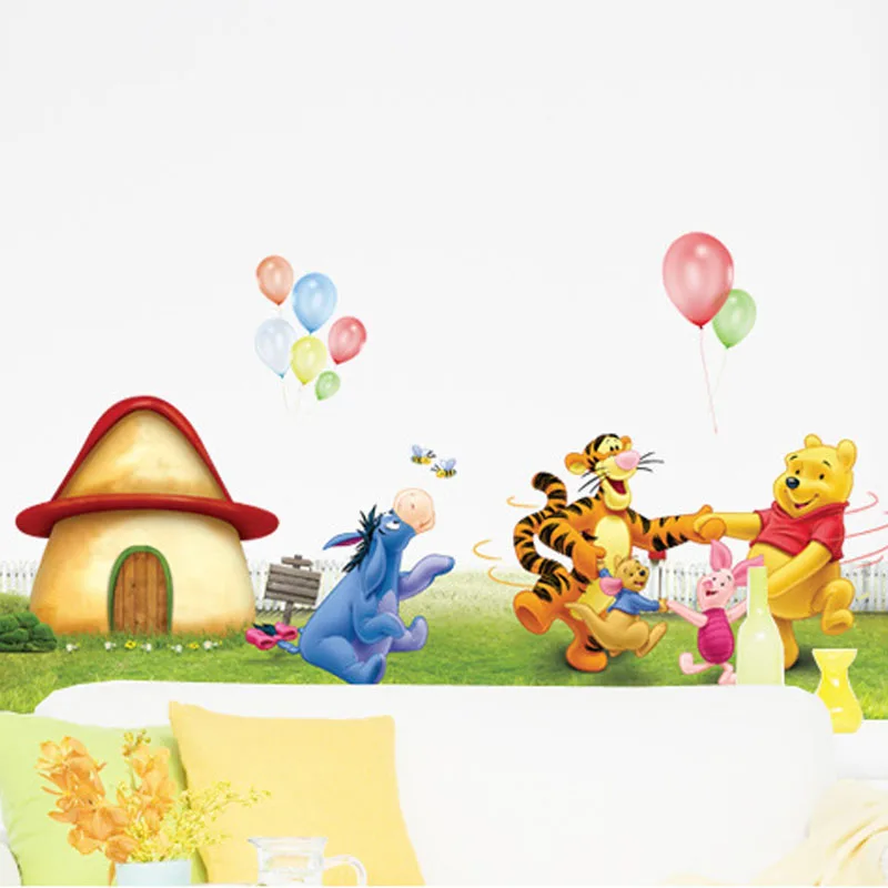 

New Winnie the Pooh Bear Meadow Removable Wall Sticker Decor Decals Kids Nursery 899