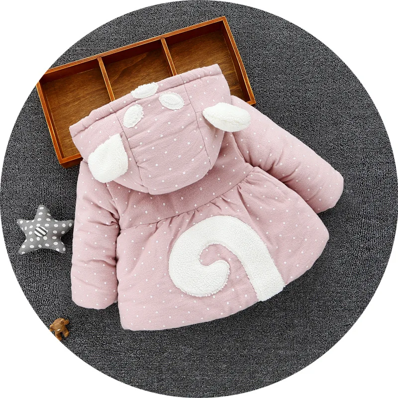 

New Baby Girls Coats Winter Infant Girl Long-sleeve Cute Rabbit Ears Jacket For Kids Warm Christmas Outerwear Children Clothes