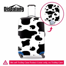 Персонализированные коровы печатных багажа Защитные чехлы для Женщин Леопардовый чемодан Чехлы прозрачный водонепроницаемый чехол для багажа для девочек