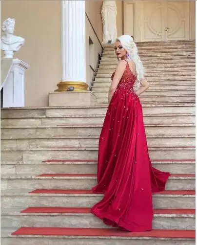 Красные платья для выпускного вечера Вечернее платье русалка носить длинные платья Женская одежда вечернее платье элитное вечернее платье с Overskirt