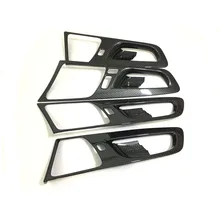 4 шт. Карбон Стиль интерьер дверная ручка крышки отделка для коробки передач подходит для Volvo XC60