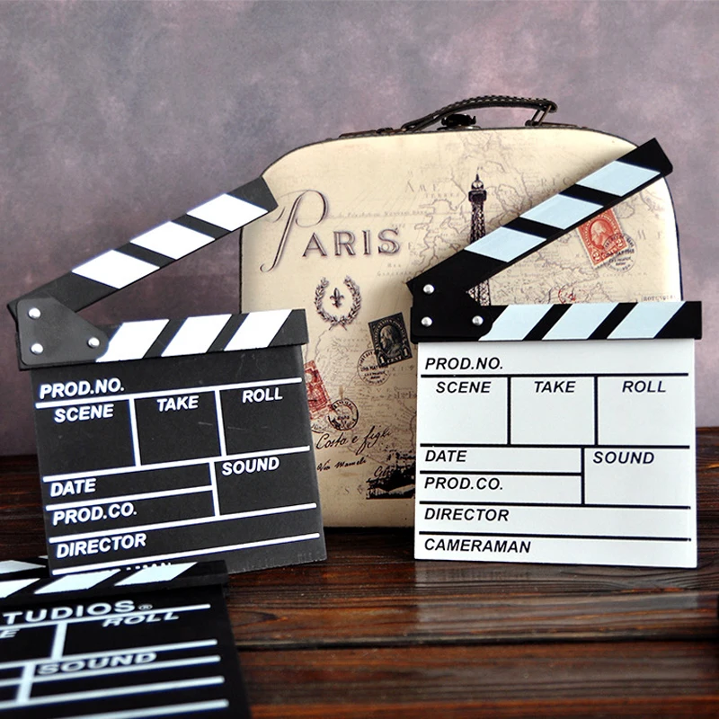 Фильм Clapperboard деревянный режиссер Видео Сцена ТВ фильм Clapper доска Slate Cut Prop