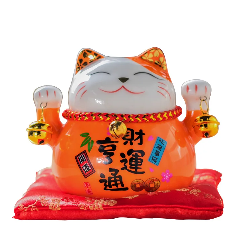 4,5 дюймов Lucky Cat Копилка Керамическая Мини-кошка японский стиль открывающийся подарок на праздник украшения в виде животных украшение для дома гостиной