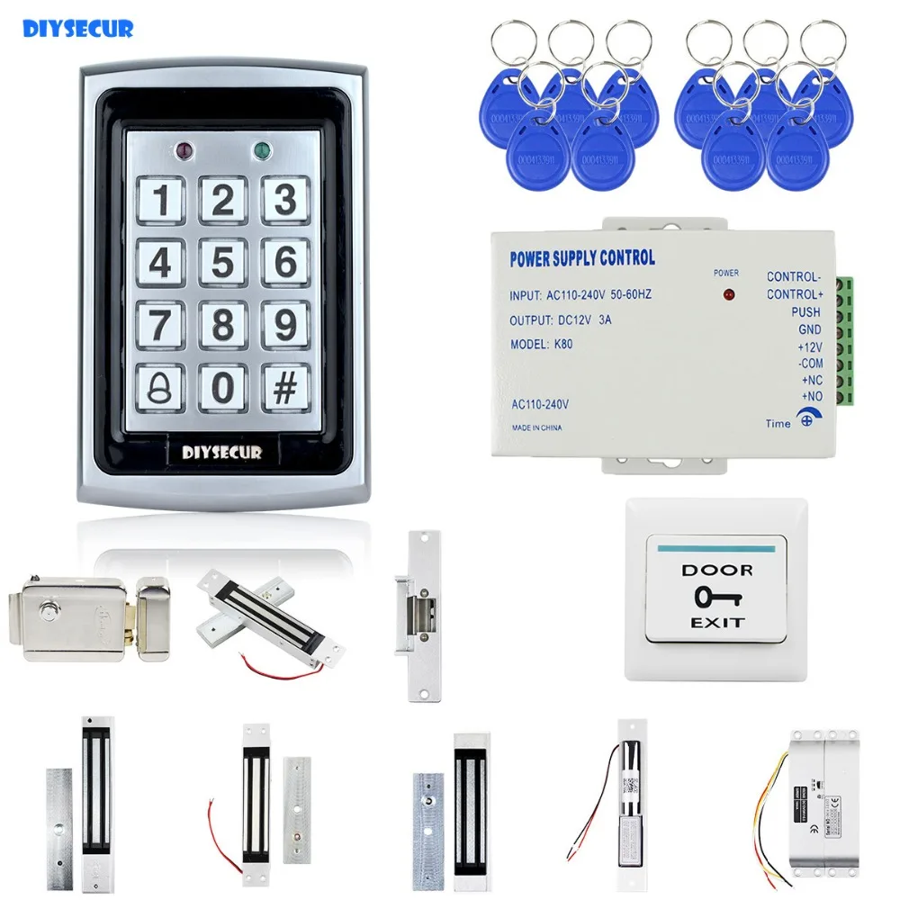 DIYSECUR 125 кГц RFID система контроля допуска к двери DIY набор с электронным магнитным