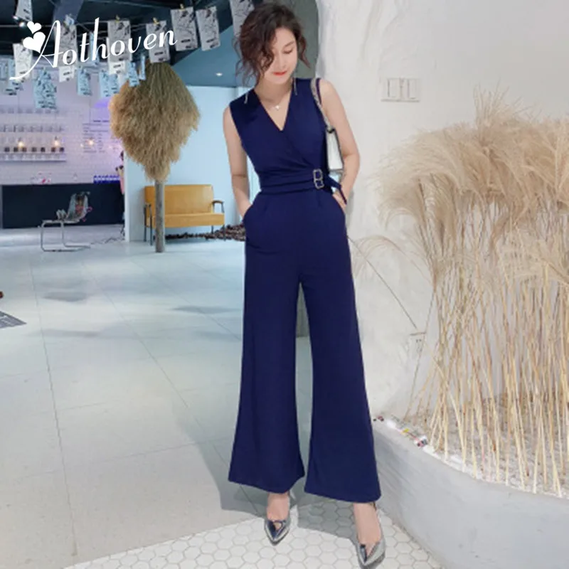 blue ladies jumpsuit