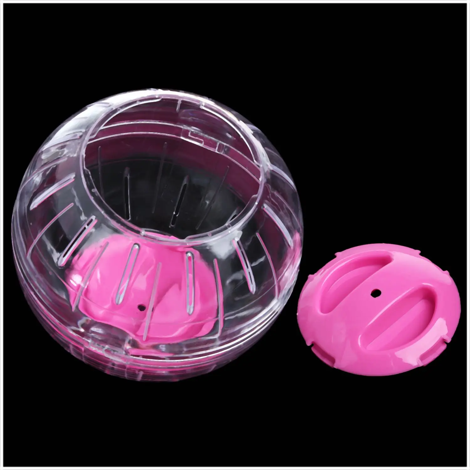 Мячик для упражнений в виде хомяка, Песчанка, игровая игрушка, прозрачный розовый, 12 см