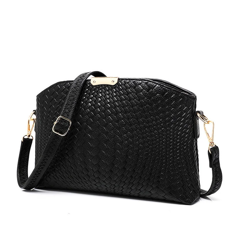 Designer Knitting Ladies Casual Shoulder Bag Fashion Woven PU Leather Small Bag Women Single Shoulder Crossbody