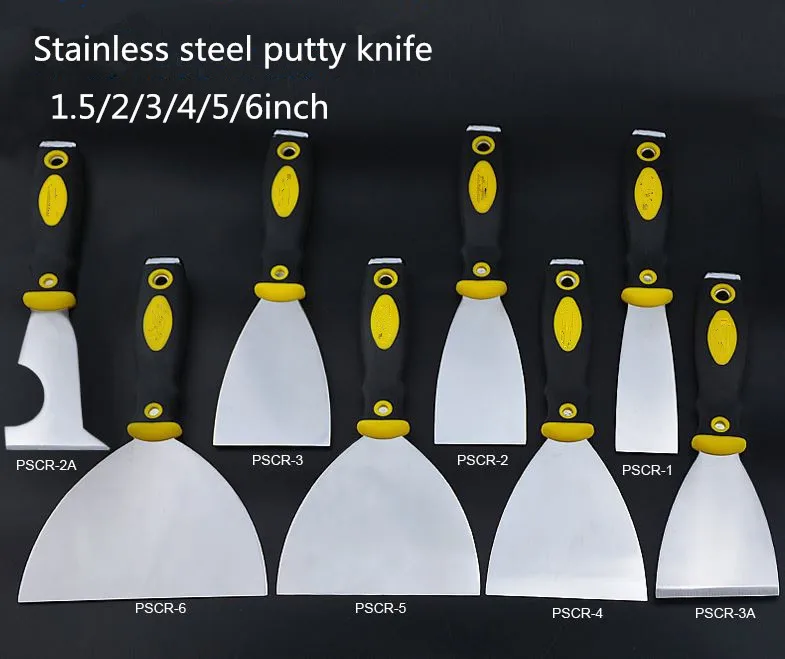 1 шт. скребок из нержавеющей стали Blade1." 2" " 4" " 6" Лопата Строительная пластиковая ручка для инструмента настенный нож для гипса