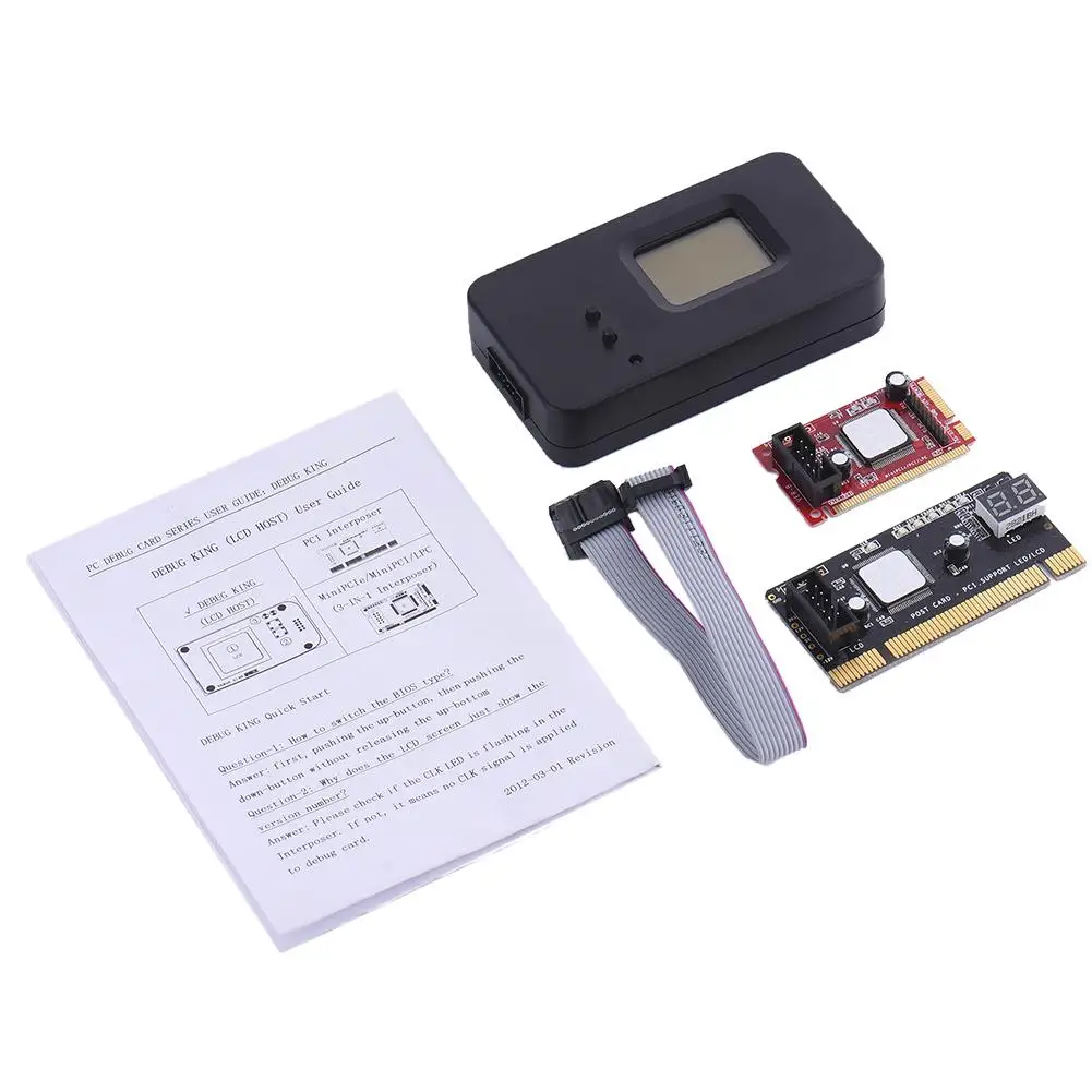 

Tmddotda Mini PCI-E Riser Card LED Digital Tube EFI BIOS Chinese Display Diagnostic Card PCI Express PCI LPC PC Analyzer Tester