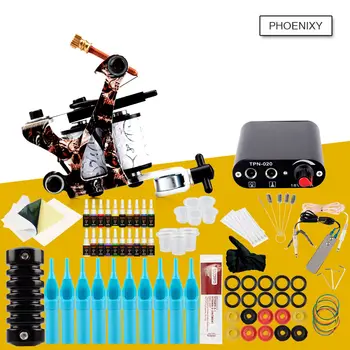 

Starter Tattoo Kit 8 Wrap Coils Tattoo Gun Machines 20Pcs Set Ink Grips Needles Tips Power Supply Beginner Tatu Tattoo Supplies