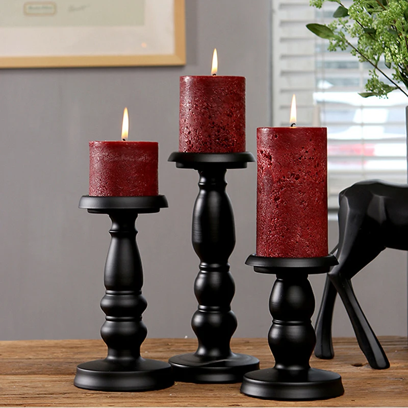 Vintage Amercian Accents Black Iron Candle Holders Vintage Amercian Accents Black Iron Candle Holders
