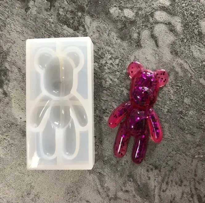 Popular1PC кошка Медведь лапа кролик в форме DIY силиконовая высушенная форма цветок ювелирные изделия аксессуары инструменты оборудование полимерные формы