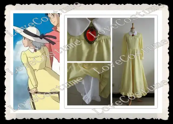ハウル の動く城ソフィー黄色ドレスコスプレ衣装 Dress Tight Costume Liondress Winter Aliexpress
