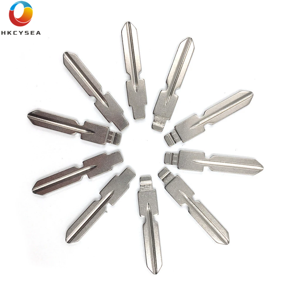 

HKCYSEA 10 pcs/lot Metal Blank Uncut Flip KD Remote Key Blade Type #11 for Benz 126 124 W140 S320 4 Track Car Blank Replacement