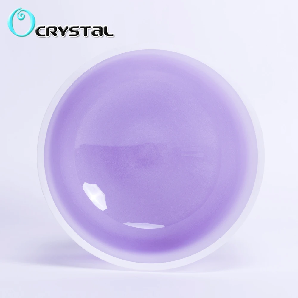 12 дюймов полуфиолетовый B Коронная Чакра кварцевый кристалл поющая чаша-Медитация звук Целебный Камень