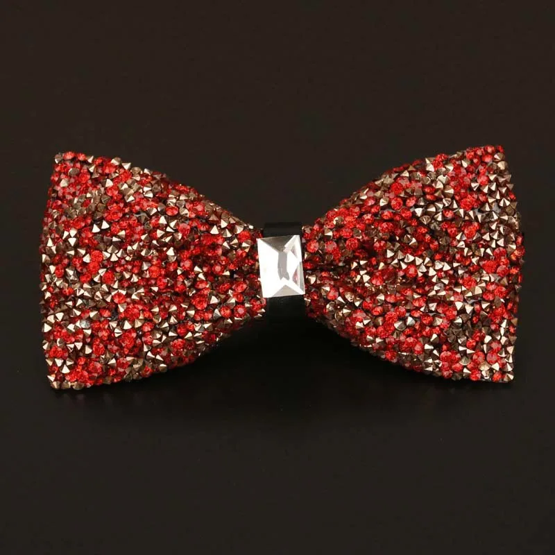 HUISHI роскошный Алмазный черный цвет галстук-бабочка для мужчин бабочка стразы воротник галстук Кристалл шатон супер классный Алмазный Свадебный галстук-бабочка
