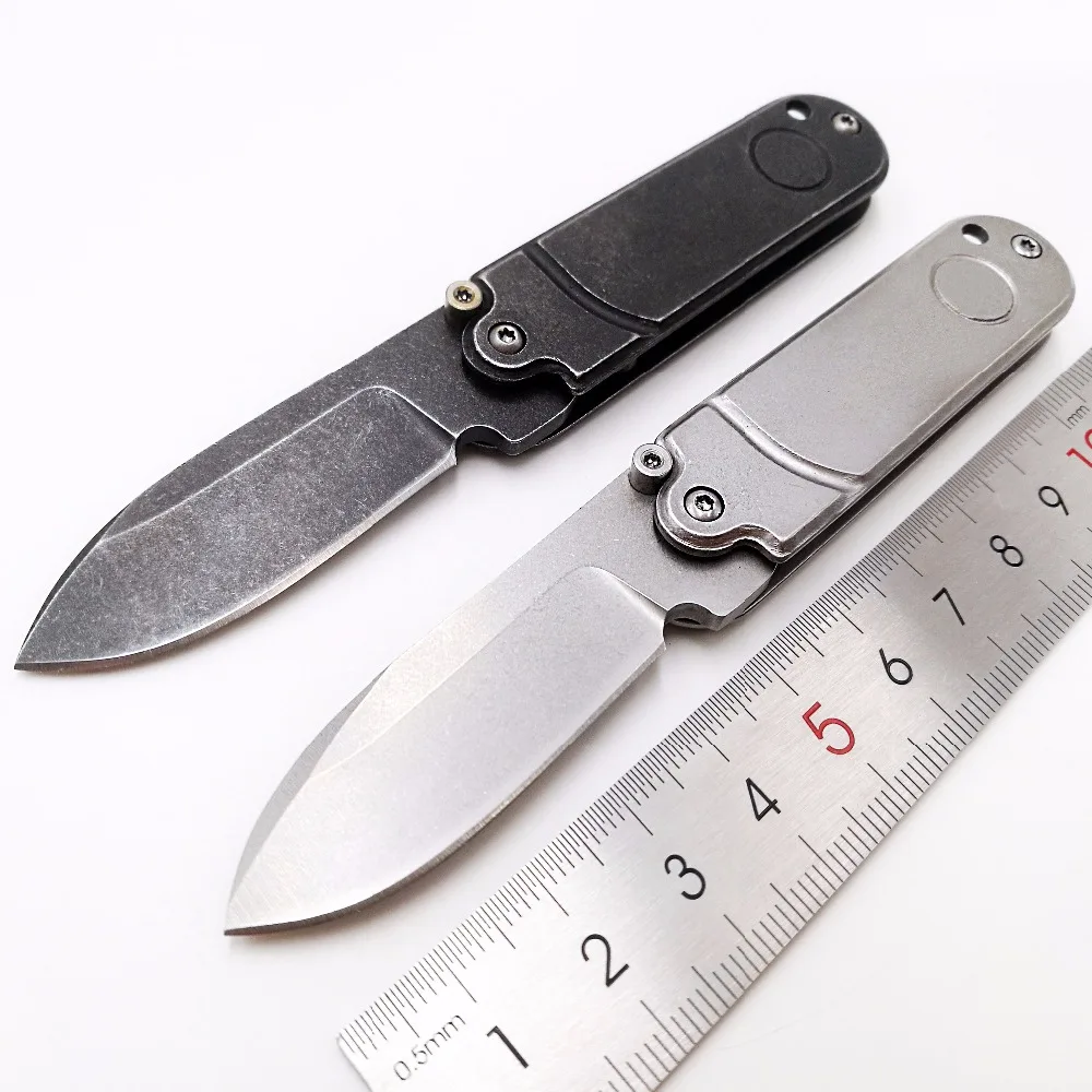 

JSSQ Mini Bean Folding Knife 7CR8Move Blade Steel Handle Tactical Pocket Knives Survival Hunting Camping EDC Tools Key pendant