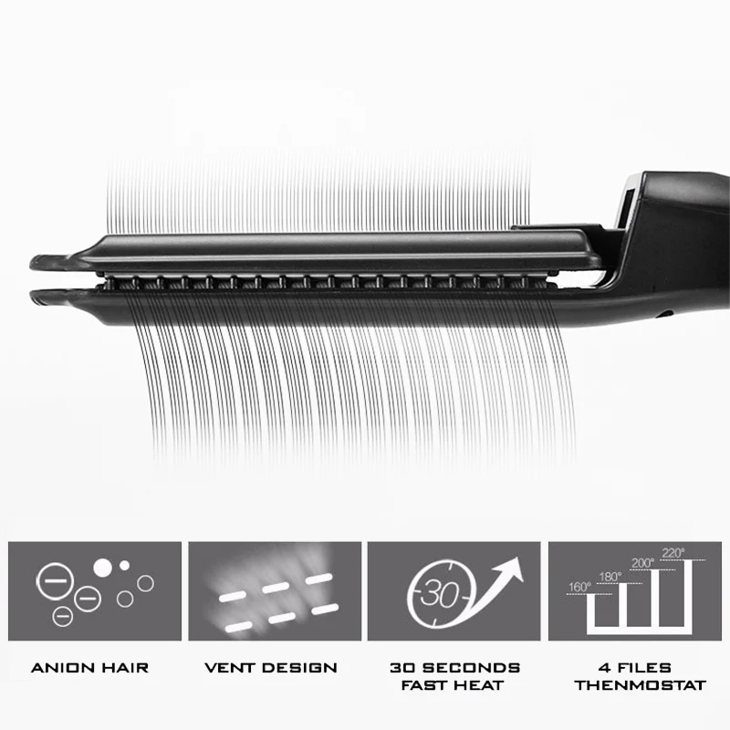 TOHUAN Corrugation Fluffy Hair Straightener Small Waves Hair Crimper Flat Irons Corrugated Iron Hairstyle Tools 110-220V