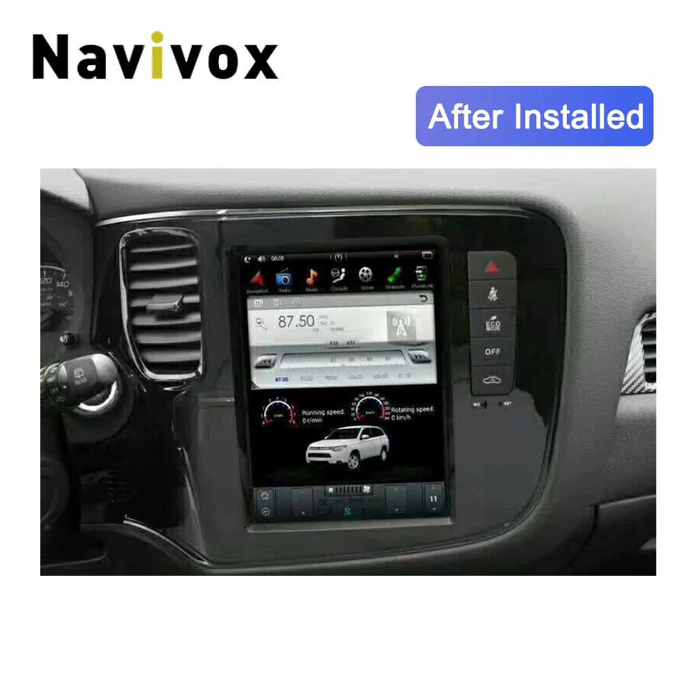 Navivox вертикальный экран Android 7,1 автомобильный Радио gps для Mitsubishi Outlander 3- Мультимедиа gps Навигация DVD плеер блок