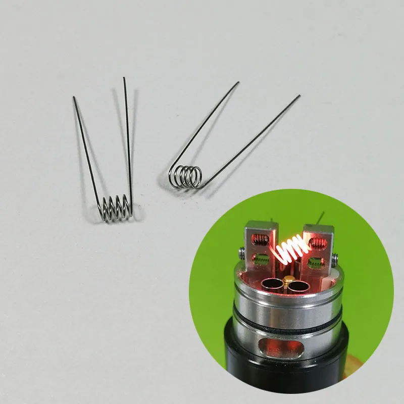 100pcs Electronic Cigarette RDA Atomizer Wick Wire Coil Premade Coils Rebuildable Atomizer Pre