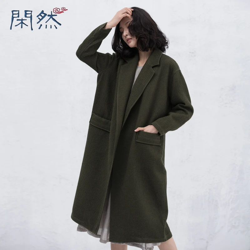Xianran Women Coat Casual Loose Overcoat Long Trench Coat Tailored ...