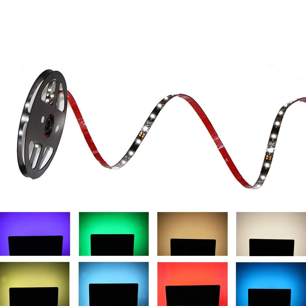 

6.6ft/2M SMD3528 Ultra Warm White(2700-3000K) TV Background Light Kit with 12V Adapter,IR Remote Controller DIY Decorative Lamp