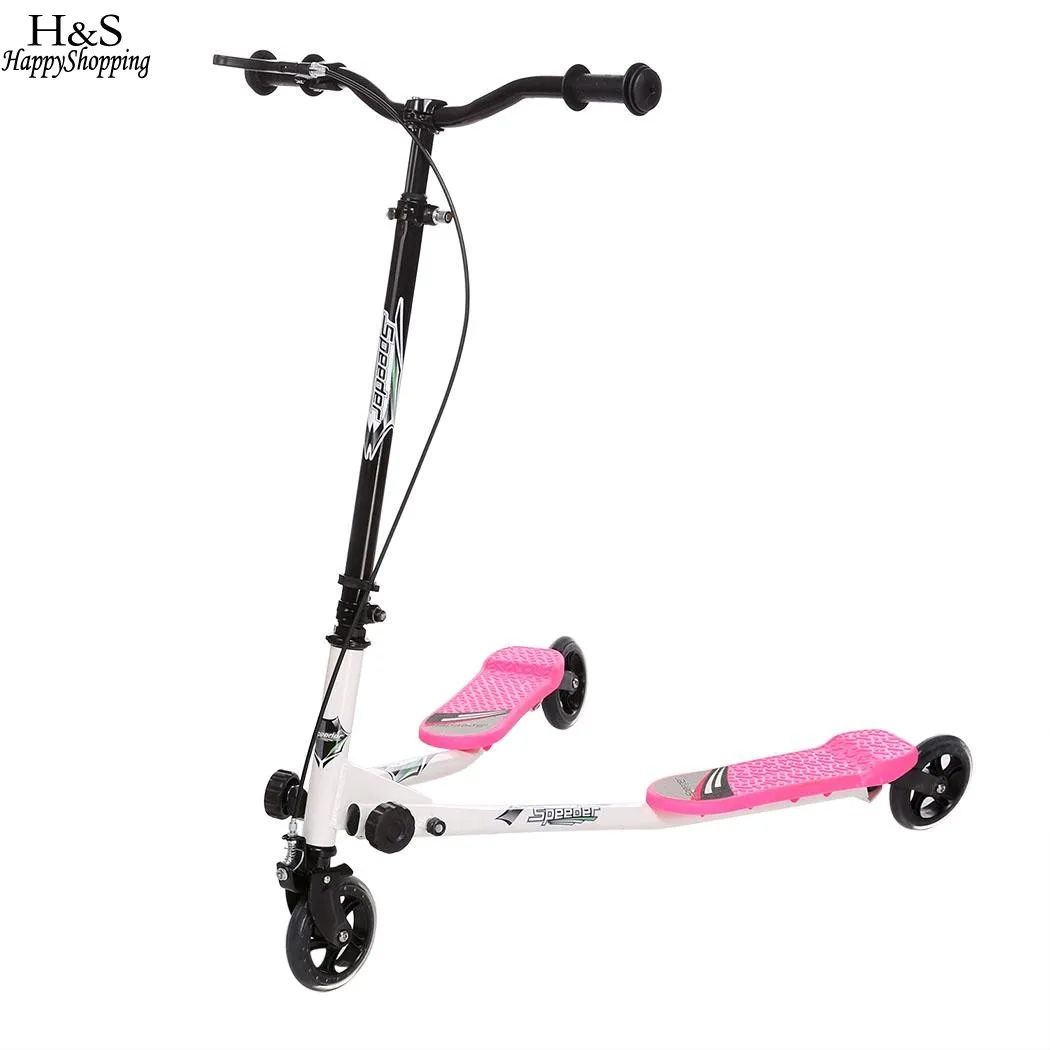

New Kids Scooter Folding Kick Scooters 3 Wheel Scooters Swing Tri Slider Motion Winged Drifter Push Twisting Scooter