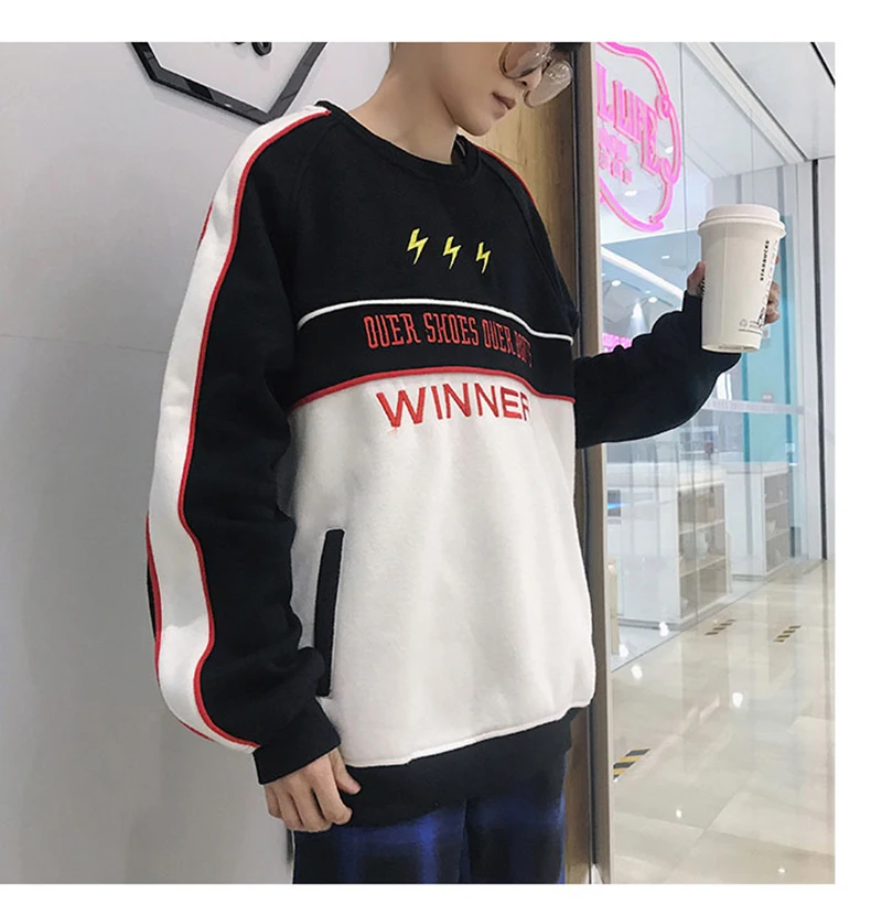 Patchwork Oversize Windbreaker Pullover Jackets Male Coats Vintage Varsity Jacket Men Fashions  (17)