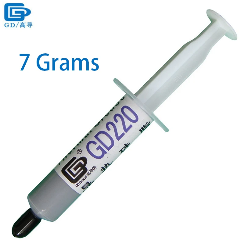 

GD High Performance GD220 Gray Thermal Conductive Grease Paste Silicone Plaster Heat Sink Compound Net Weight 7 Grams for SY7