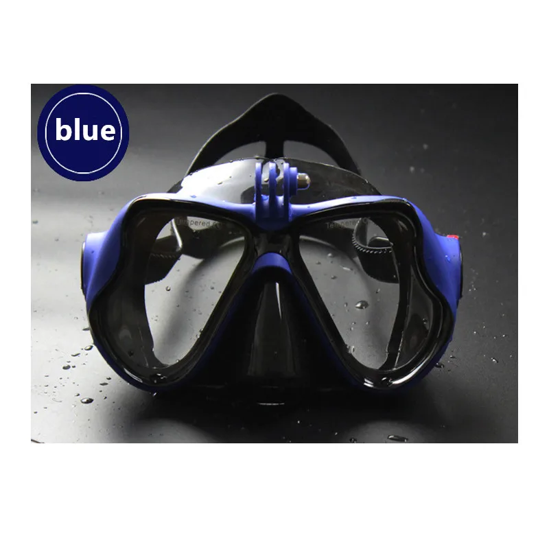 Подводная маска для дайвинга, очки для плавания, для GoPro 8, 7, 6, 5, 4, 3, SJCAM, Спортивная камера, водонепроницаемая оболочка, аксессуары для корпуса - Цвет: blue