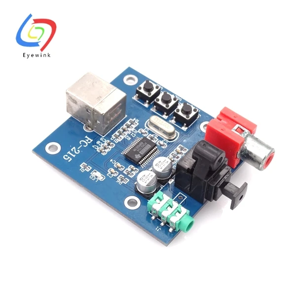 

PCM2704 USB DAC to S/PDIF Sound Card Decoder Board 3.5mm Analog Output F/PC