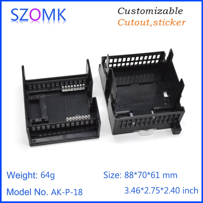 szomk plastic din rail enclosure electronics box PLC instruement plastic housing case plastic junction box (12)