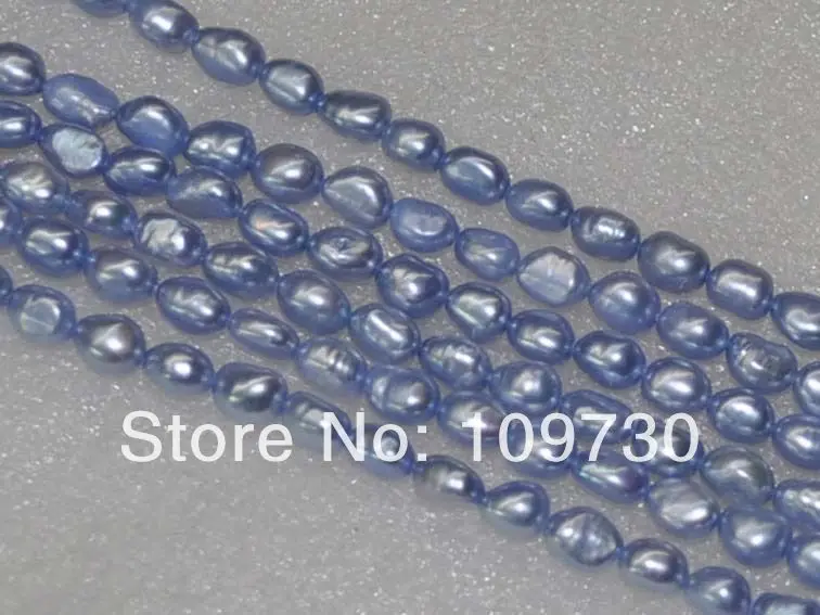 

Jewelry 0077 Lot 10strands AA+5-6mm light blue baroque freshwater pearls