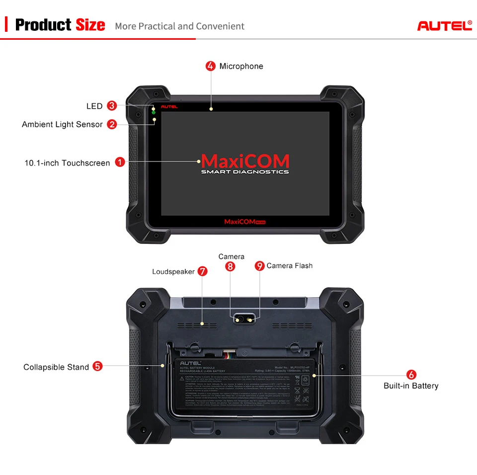 Autel MaxiCOM MK908 автоматический диагностический сканер расширенный полный системы ECU кодирования инструмент