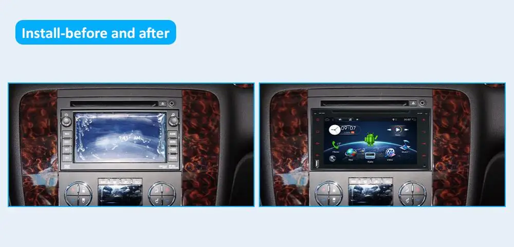 Excellent 1024*600 Octa Core Android 9 Car DVD Player For GMC Yukon Savana Sierra Tahoe Acadia Denali Chevrolet Chevy Radio GPS Stereo SWC 4