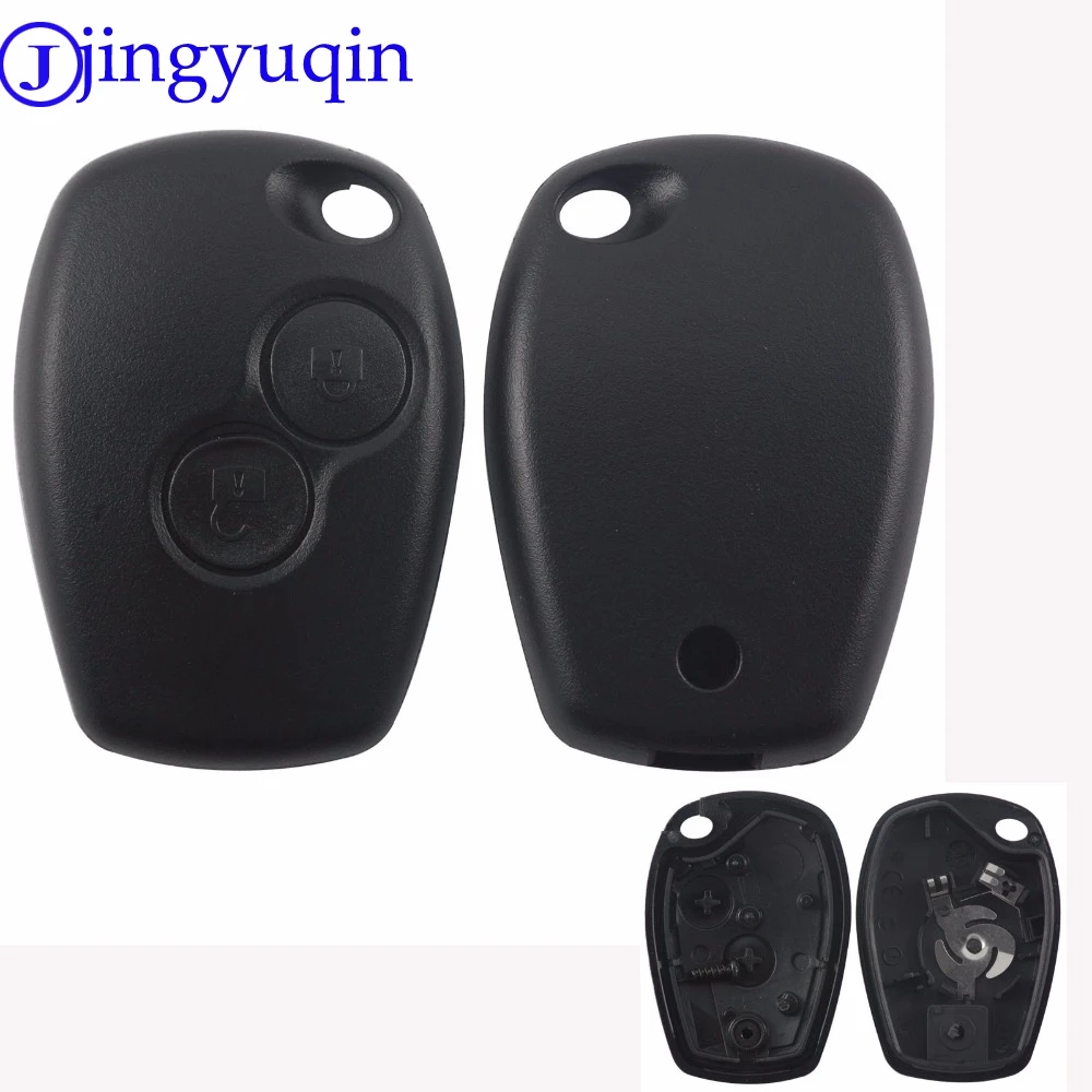 

jingyuqin 100pcs/lot 2 Buttons Car Key Shell Remote Fob Cover Case For Renault Dacia Modus Clio 3 Twingo Kangoo 2