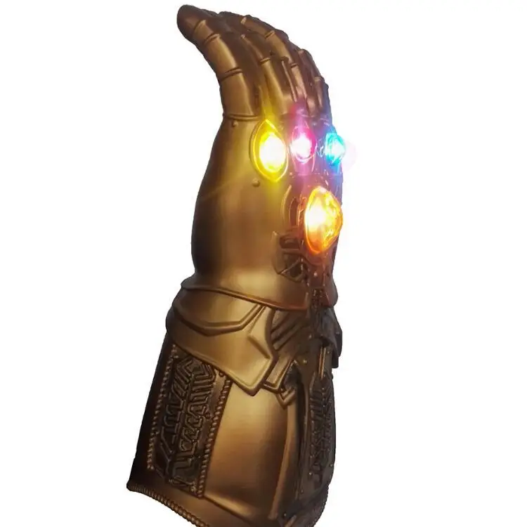 

LED Light Thanos Infinity Gauntlet Avengers Infinity War Cosplay LED Gloves PVC Action Figure Model Toys Gift Halloween Props