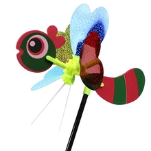 1Pc Colorful 3D Insect Large Animal Bee Ladybug Windmill Wind Spinner Whirligig Yard Garden Outdoor Classic Toys
