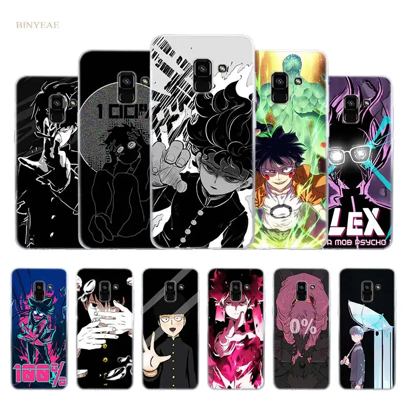 

Case for Samsung A50 A40 A30 A20 A10 A8 A7 A6 Plus 2018 A6S A8S A9S A9 Star A5 2017 Silicone Cover Coque Mob Psycho 100 Anime