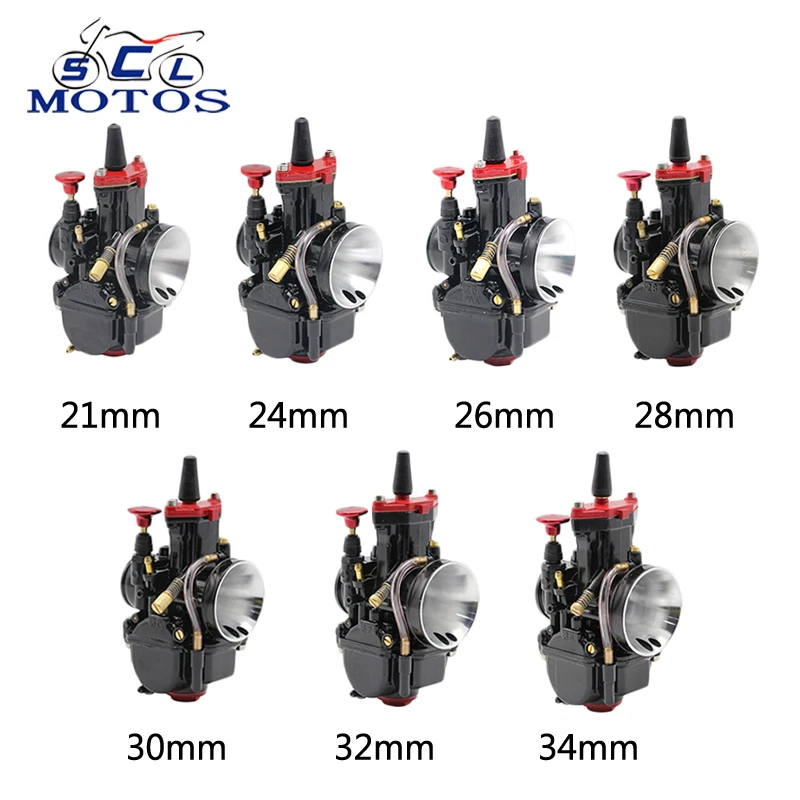 Sclmotos-Moto Racing Parts S Level Motor Carburatore 21 24 26 28 30 32 34Mm Maikuni Pwk Carb Con Power Jet Scooter Atv