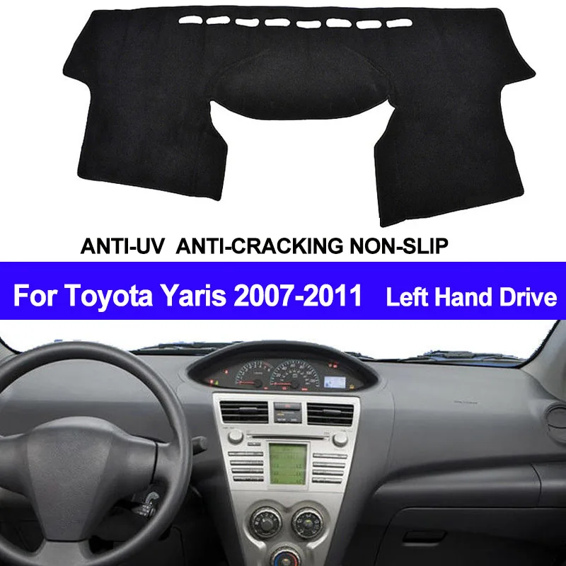 

TAIJS Car Dashboard Cover Automobile Dash Mat ANti-UV Carpet DashMat For Toyota Yaris 2007 2008 2009 2010 2011 Car Styling