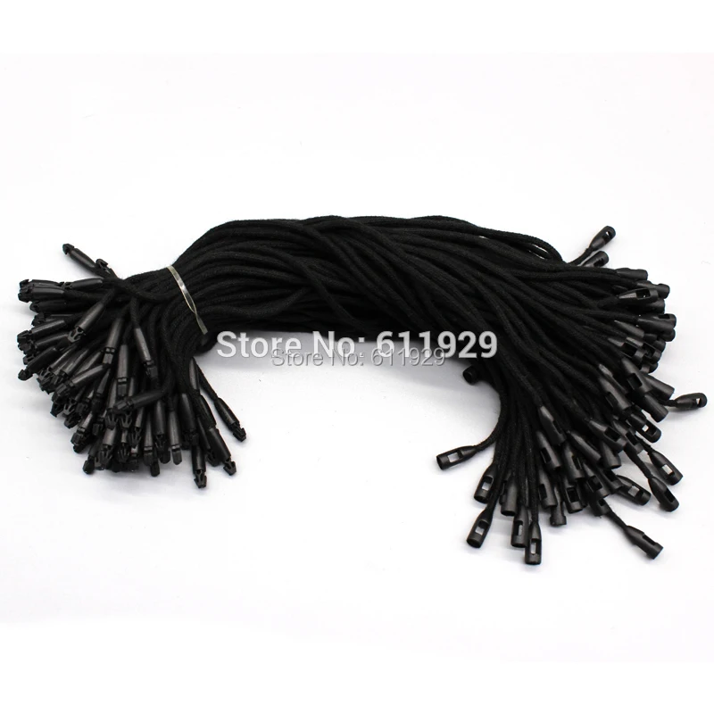 garment bag shoes COTTON sling 7.48" black string cord tag line hang tag thread string buckle 1000 pcs