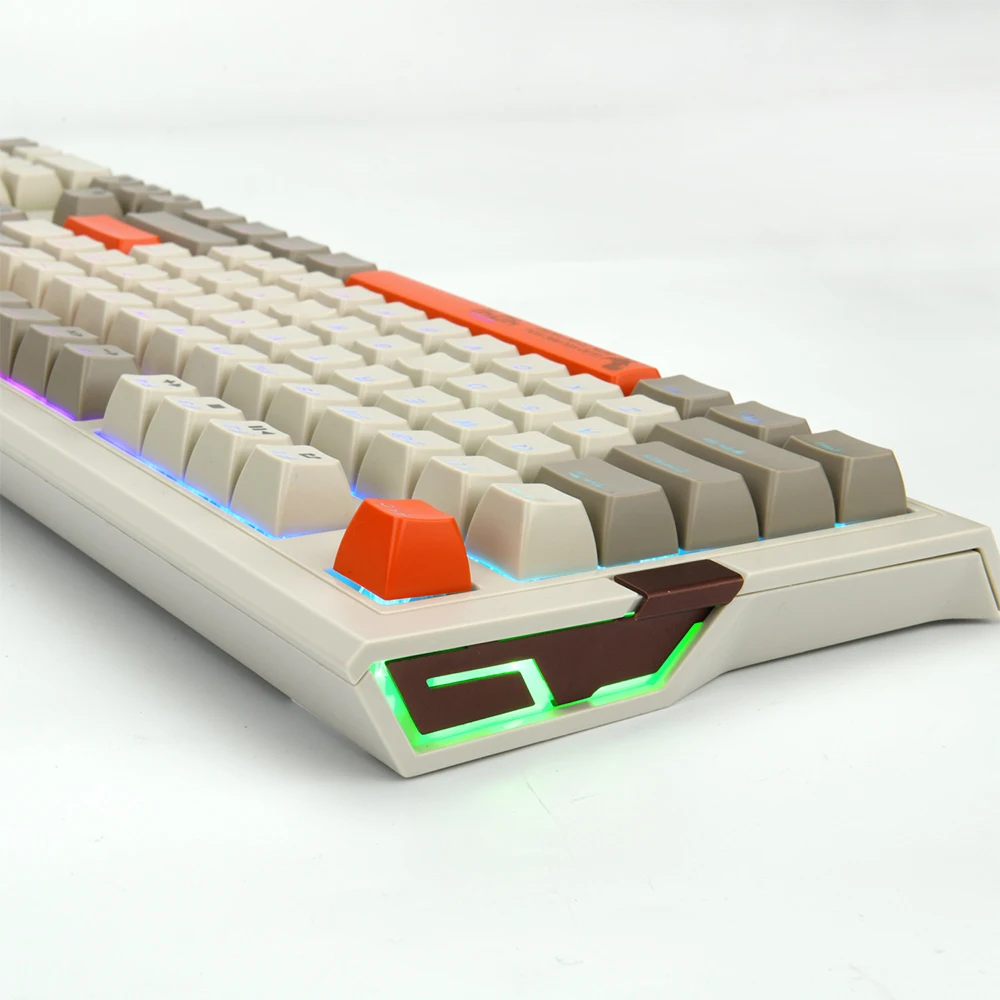 Ajazz AK510 104 Keys Mechanical Keyboard Retro Gaming Keyboard RGB Backlight Wired Keyboard Two-col