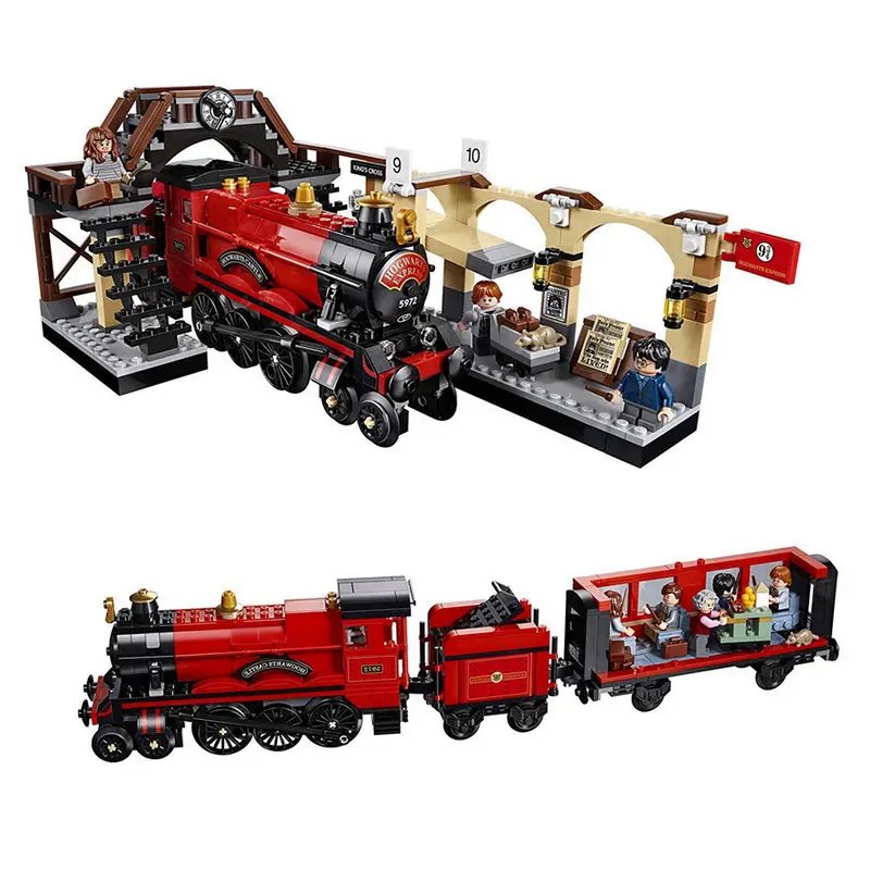 

Building Blocks Harry Magic Movie Series Hogwarts Express Train With Figures Compatible LegoINGly Model Bricks Set Toys